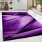 HomebyHome Teppich Wohnzimmer 80x150 cm Läufer Lila Abstrakt Wellen Design - Schlafzimmer Teppich Kurzflor Extra Weich Pflegeleicht Teppiche Waschbar Küche Esszimmer - Carpet Living Room