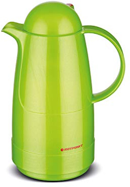 ROTPUNKT Isolierkanne 200 CHRISTINE 0,5 l | Zweifunktions-Drehverschluss | BPA-frei - gesundes trinken | Made in Germany | Warm + Kalthaltung | Glaseinsatz | shiny pear
