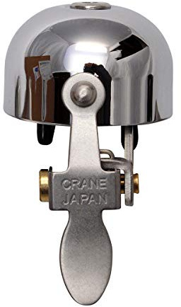 Crane Bike Bell E-Ne Fahrradklingel, hergestellt in Japan, für Rennräder oder Mountainbikes, passend für alle Lenkergrößen und -typen