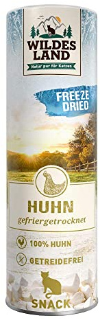 Wildes Land - Freeze Dried Snack für Katzen - Huhn - 6 x 30 g - artgerecht - 100% Huhn - schonende Gefriertrocknung - getreidefrei