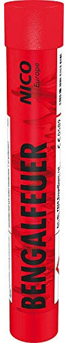 Bengalfeuer rot Nico Feuerwerk Bengalos (15 St?ck, helle rote Flamme)