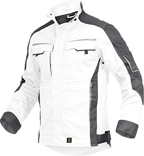 Leib Wächter Flex-Line Herren Arbeitsjacke Bundjacke (5XL, Weiß/Grau)