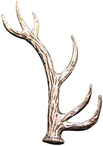 Ansteckpin Geweih Zwölfender | für den Hut oder das Revers | Perfekt zum Jagd-Outfit | Anstecker Pin Button | Altsilber