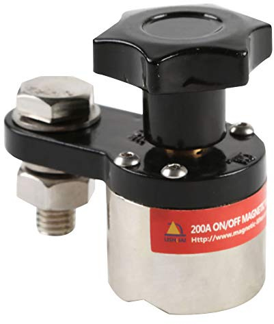 200A Magnetic Welding Ground Clamp, 200A On/off Adjustable Magnetic Welding Ground Clamp Rare Earth Switchable Magnet Welding Holder,Grounding Magnet Connector