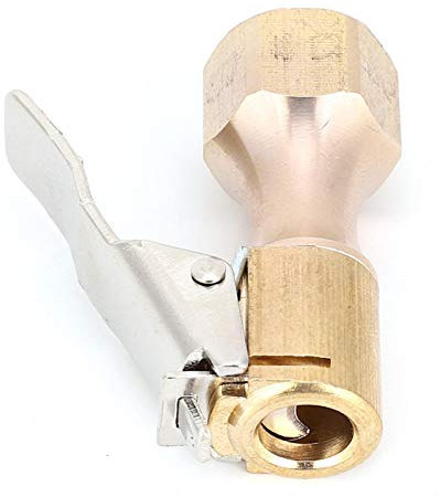 2 pièces mandrin à air en laiton, 1/4 filetage femelle 8mm raccord rapide mandrin de pneu droit à débit fermé avec clip de verrouillage pour gonfleur de pneu(1/4)