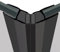 Magnetic Shower Seals | Sold in Pairs | Fits 4, 5 or 6mm Glass | 135° Magnet for Straight or Quadrant Doors | 2 Metres Long | MAG001 (200cm Lengths, Black)