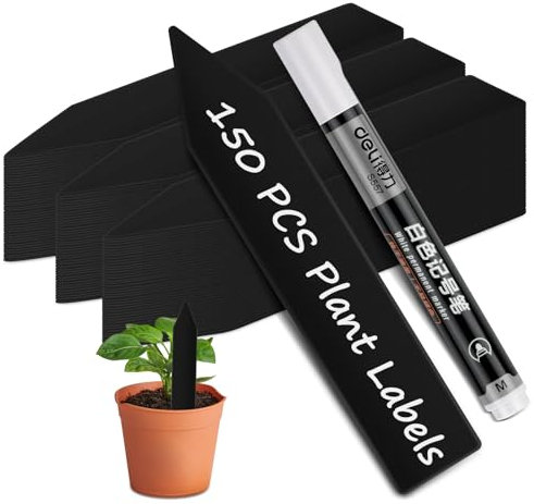 Plastic Plant Labels, 150Pcs Plant Tags Garden Plant Markers Plant Labels for Garden Seed Potted Herbs Flowers Vegetables, Multicolor