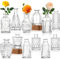 Lot de 12 petits vases en verre vintage pour arrangements floraux, centre de table, décoration de table, maison, fête de mariage