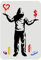 FINGERINSPIRE Banksy Schablone Liebe oder Geld 29.7x21cm Banksy Hoodie Mann Muster Zeichnung Schablone Mann Graffiti Schablone Sprühdosen Vorlage Banksy Schablone für Malerei auf Wand Möbel Holz