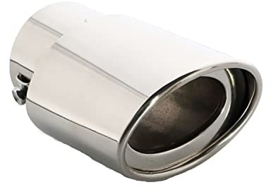 Stainless Steel Car Exhaust Tip, 2.5 to 3.3 Universal Straight Type Car Exhaust Pipe Modification Tail Throat Tail Pipe, Steel Exhaust Tips Chrome-Plated Finish Tailpipe. (Silver)