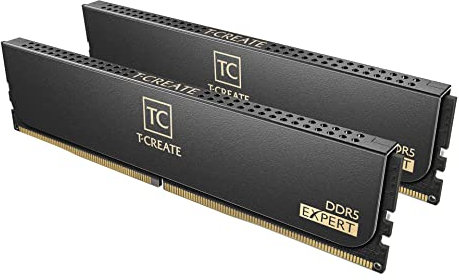 TEAMGROUP T-Create Expert CTCED564G6000HC34BDC01, modulo di memoria RAM DDR5 da 64 GB (2 x 32 GB) 6000 MHz (PC5-48000) CL34, Black-UDIMM