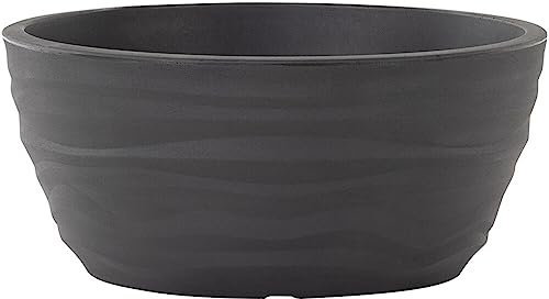 Siena Garden Pflanzschale ECO Madrid schwarz Ø 38cm x 17 cm