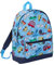 ScruffyTed Rucksack für Jungen, Motiv: Fahrzeuge, große Kapazität, Reiserucksack, Autos, Züge, Kindergarten, Schultasche, blau, Einheitsgröße