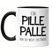 Hey!Print Für PillePalle bin ich nicht zuständig Tasse Schwarz Chefin Kollegin Arbeit Büro Arbeitskollege Geschenk Kita Erzieher