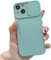 Keyihan Cover per iPhone 11 6,1 Protezione Fotocamera con finestrino Scorrevole,Custodia in Silicone TPU Morbida Antiurto AntiGraffio,Full Body Protettiva Case Microfiber Lining,Verde Menta