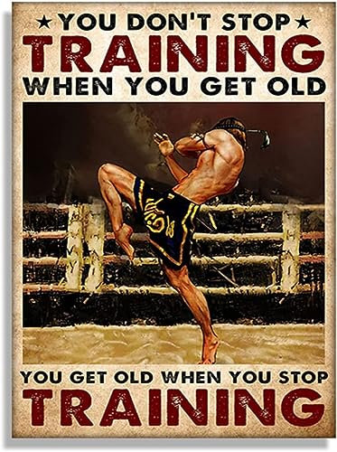 LVTFCO Muay-Thai-Poster, inspirierende Wandkunst, Muay-Thai-Drucke, „Do Not Stop Training“, Leinwandgemälde für Wohnzimmer, Wandkunst, Dekor, 50 x 70 cm x 1, ohne Rahmen