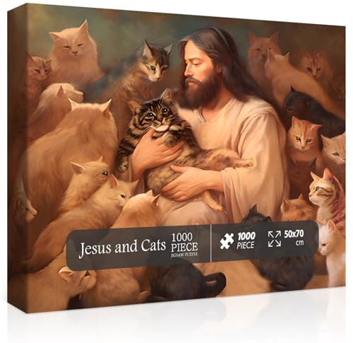 Jesus and Cats Jigsaw Puzzles 1000 Pieces