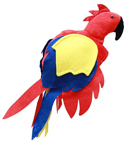 CHILDWEET Papageienhut Aus Stoff Für Erwachsene Leichter Vogelhut Im Papageien Design Party Und Cosplay Accessoire Für Kostümfans