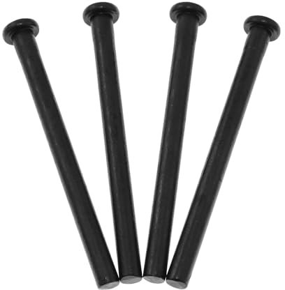 Maxmoral 4PCS Door Hinge Pins 4 inch for Replacing Interior Door Interior Security Ideal for Repairing and Replacing self-Closing Door Hinges Garage Door Kitchen Black