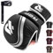 R2F MMA Gloves Grappling Training Sparring Fighting, Martial Arts Open Palm Mitts Men Women, Adjustable Wrist Support Vegan Leather, UFC Cage Fighting Combat Sports Boxing, Muay Thai