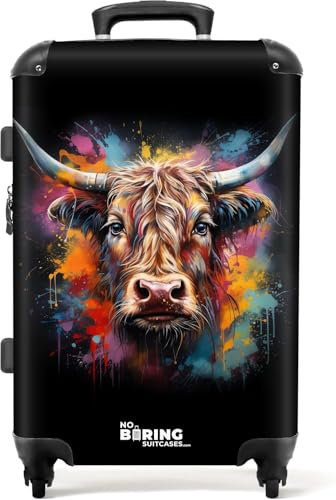 NoBoringSuitcases.com Koffer Handgepäck Mit TSA Schloss - Hartschalenkoffer, Reisetasche mit Rollen, Suitcase in Graffiti-Druck