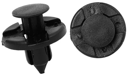 A ABSOPRO Rivetti in plastica per Fori, Clip di Fissaggio da 8 mm per paraurti Auto in plastica Nera (Set di 50)