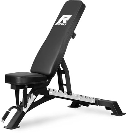 RITFIT Adjustable Weight Bench, Incline Decline Flat, 1300LB Capacity