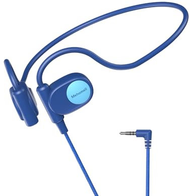 Mehomeli Kid Headphones for School, Air Conduction Open Ear Headphones, 3.5mm Jack Wired Cord, Ultra-Comfort, Ergonomic and Lightweight Design Perfect for School and Outdoor Activities-Blue