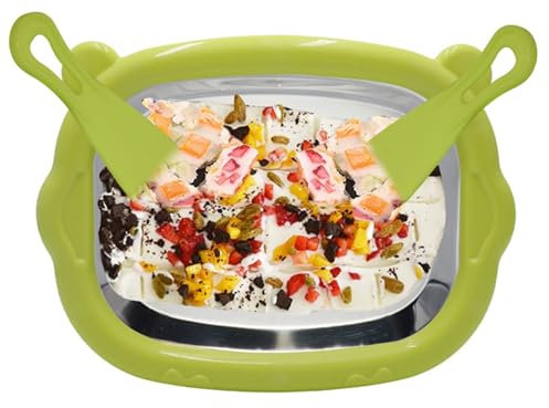 Deluxe Ice Cream Roll Maker - Erstellen Sie leckere Leckereien | Joghurtmaschine, Eisrollmaschine mit einfach zu bedienendem Design, inklusive Rezeptbuch & Zubehör für hausgemachtes gerolltes D