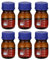 PATIKIL 6 Pack Reagent Media Storage Bottles, 100ml Borosilicate Glass Graduated Round Bottles with GL32 Blue Screw Cap for Lab Water Reagent Liquids, Amber