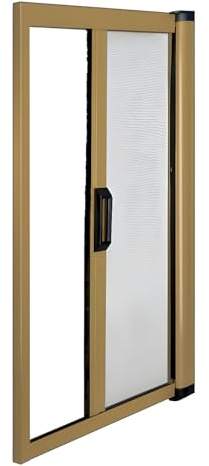 Zanzariera Avvolgibile Orizzontale in Fibra di Vetro e PVC per Finestre e Porte Finestre - Struttura in Alluminio, Adattabile e Facile da Installare. (Bronzo, 150x250 cm)