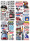 JCUGSBS Autocollant Moto Stickers Rallye Voiture Autocollant Voiture Sport Stickers Autocollant Moto Cross Autocollant Voiture Tuning Pour Motos, Courses, Casques, etc