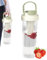 Botella de té con infusor, vaso con infusor de té,Infusor de té de viaje de 700 ml a prueba de fugas - Taza de té de flores, taza de paja, vaso de té transparente para agua de frutas