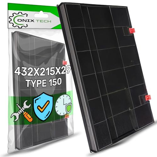 Filtre Charbon Hotte Aspirante 432x215x29 mm Type 150 Code Original 460450 00460450 pour Bosch 484000008580 pour Philips pour Whirlpool 9029793669 pour AEG - Garantie de 5 Ans - ONIX TECH
