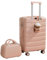 Meoky Bagages à Main, Porte-gobelets, valises à roulettes, Valise à Bagages légères, étui de Voyage avec Port de Charge et Trousse de Maquillage,3,20in