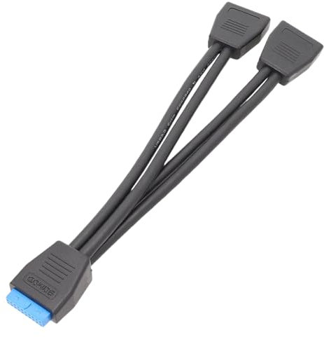 Splitter interno USB - Splitter basetta USB, cavo tipo Y | Cavo di prolunga USB 3.0 per scheda madre del computer, sdoppiatore a Y da 19 pin per stampaggio pin da 1 a 2 per stampanti portatili, comput