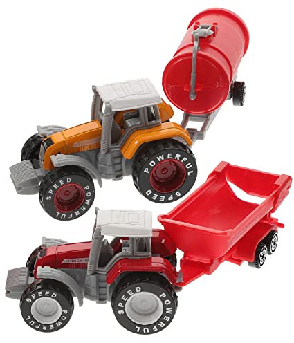 NAMOARLY 2St Bauernhofwagen LKW lastwagen für kinderautos Auto Set kinderspielzeuge Kleinkind-LKW-Modell Babyautospielzeug Traktor-LKW- Plastik