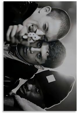 OREAUORN Filmposter La Haine 1995, Wandkunst, Leinwandbezug, ästhetisches Vintage-Poster, dekoratives Gemälde für Wohnzimmer, Schlafzimmer, 30 x 45 cm, ungerahmt