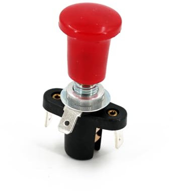 Interrupteur à tirette lumineux Rouge 12V 12A