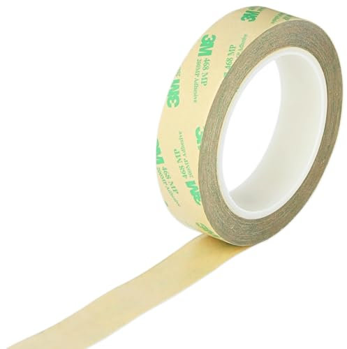 Made with 3M 468MP Extra-Thin Double-Sided Transfer Tape, Transparent, for Electronics, LCDs, DIY, Cell Phones, touchscreens, and 3D Printers. (5mmx10 Meter)