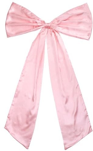 Giant Bow Decoration, Large Double Satin Bow Backdrop Themed Room Accessories for Wedding Baby Bridal Shower Party Supplies (Pink)