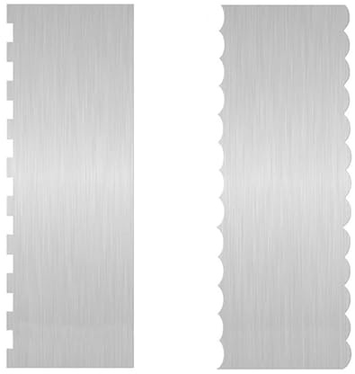 Cake Scraper, 2 PCS Buttercream Smoother, 9 Inch Stainless Steel | 22×8cm, Cake Edge Scraper for Baking Cakes Cream Kitchen