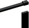 Wandanschlussprofil Wandprofil für Dusche Duschwand Glas U-Profil aus Aluminium mit Stabilisationsstange Stabilisierungsstange Duschkabine Stabilisator Edelstahl schwarz matt für Glasstärke 10 mm