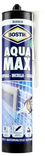 Bostik Aqua Max Bianco 425 gr cartuccia, Colla di Montaggio e sigillante permantente resistente all'acqua