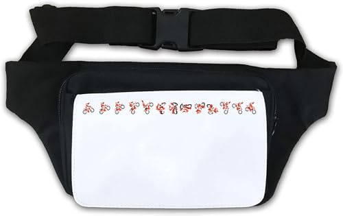 Biking Bikes Game-Gürteltasche, Weiß