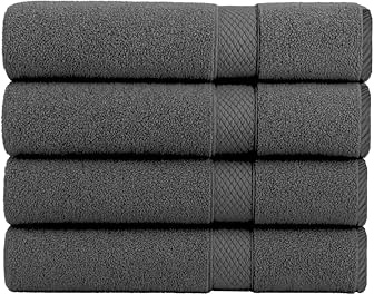 Egeria Diamant Handtücher, 50 x 100 cm, weiches und saugfähiges Handtücher-Set für Bad, Dusche und den täglichen Gebrauch, 4er-Pack, Stone