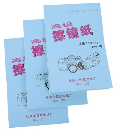 CONGARTENO Microscope Cleaning Paper Removes Fingerprints Effectively 300 Sheets for and White Paper Material Convenient Booklet Design Camcorder Lens Microscopes