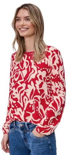 Damen Shirt mit Rundhals und Volumen-Ärmeln