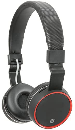 PRO Black Wireless/Bluetooth Fold Away Rechargeable Headphones/Headset – Mic/Microphone FM Radio/SD Gaming Gift/Gym/Sport Activity