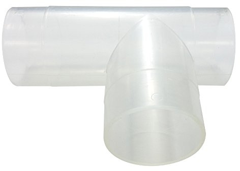 CHARNWOOD 63T T Piece with 3 x 63mm (2-1/2) Outlets, Clear PVC